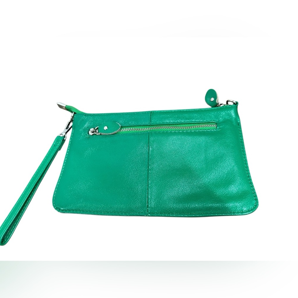Green Soft Leather Wrislet Clutch Wallet Befrn Brand